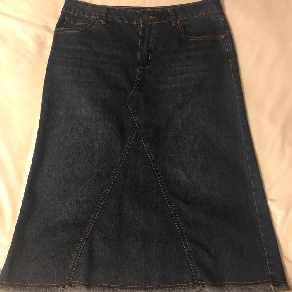 A line Denim Skirt